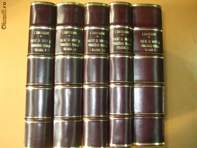 I. Tanoviceanu Tratat de drept si procedura penala 5 vol 1925 - 1927 foto mare I. Tanoviceanu Tratat de drept si procedura penala 5 vol 1925 - 1927 foto mare